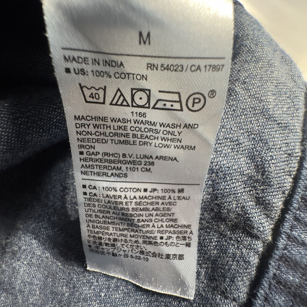 BANANA REPUBLIC Denim Mini Pockets Belt Shirtdress Blue Utility Sz M - Picture 6 of 10